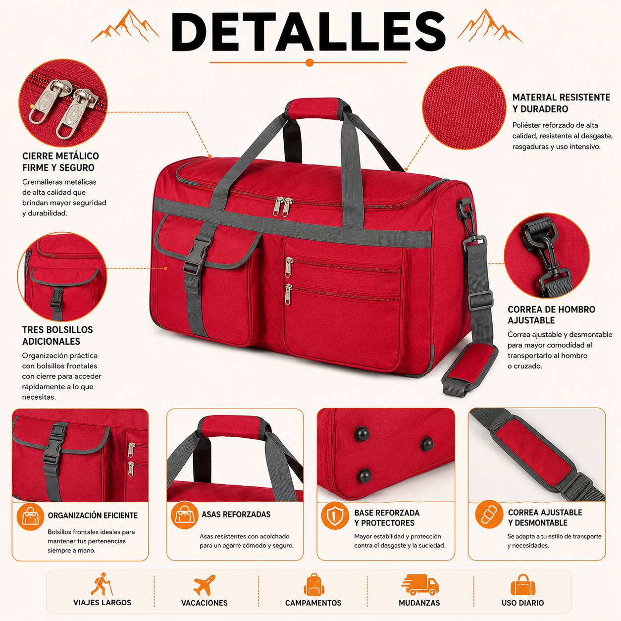 Bolso de Viaje 100L Reforzado 1109A