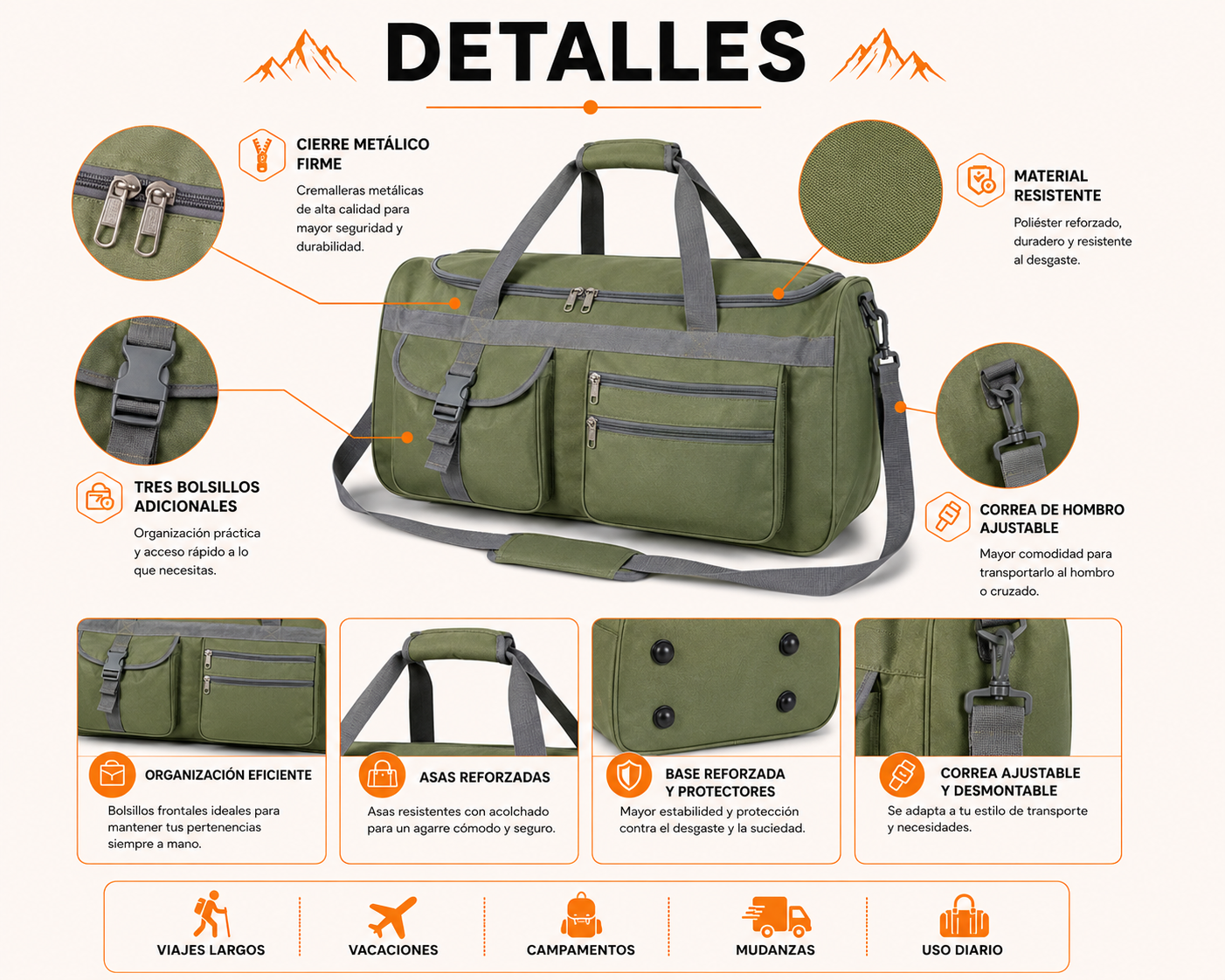 Bolso de Viaje 100L Reforzado 1109A
