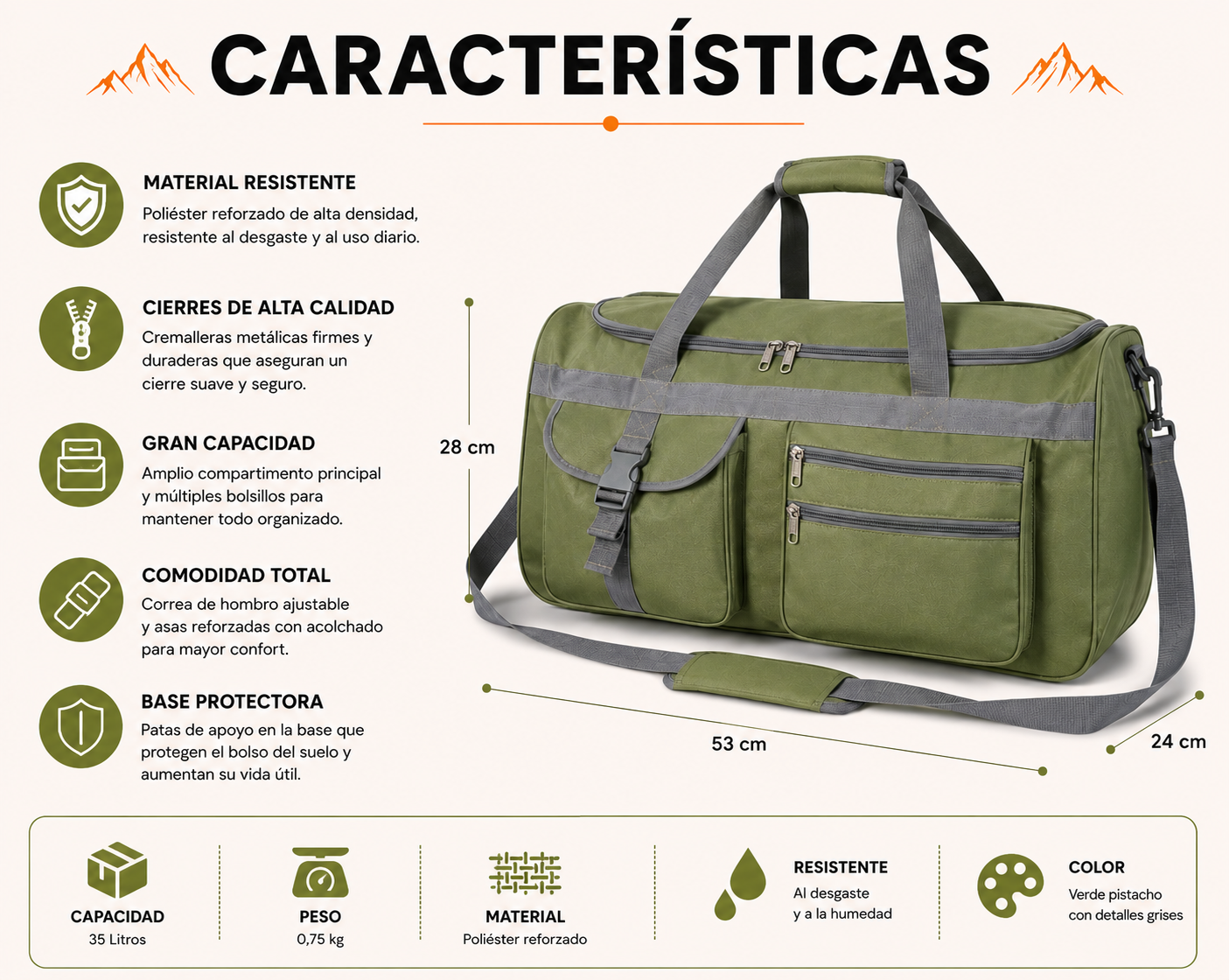 Bolso de Viaje 100L Reforzado 1109A