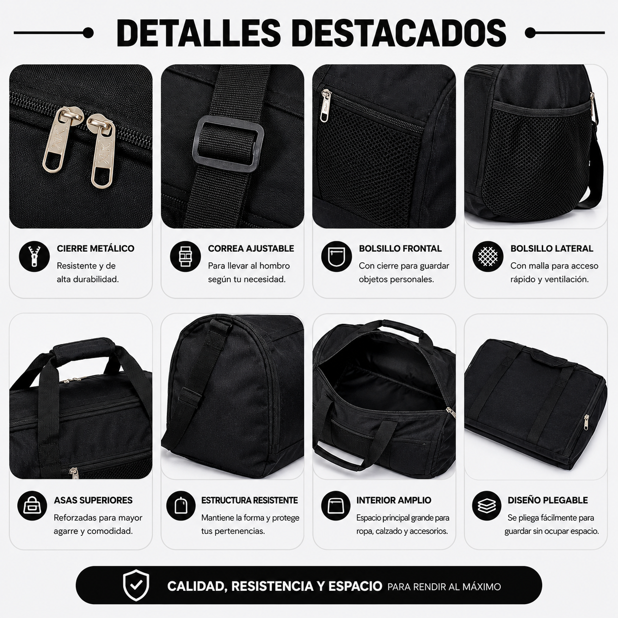 Bolso Gimnasio 40L Multiuso 1198