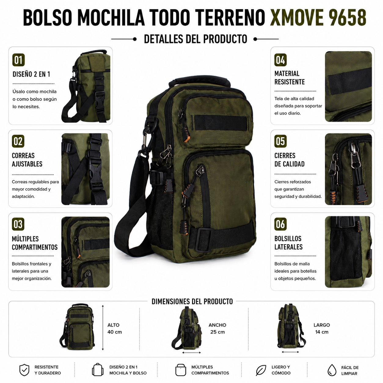 Bolso Mochila Todo Terreno Xmove 9658