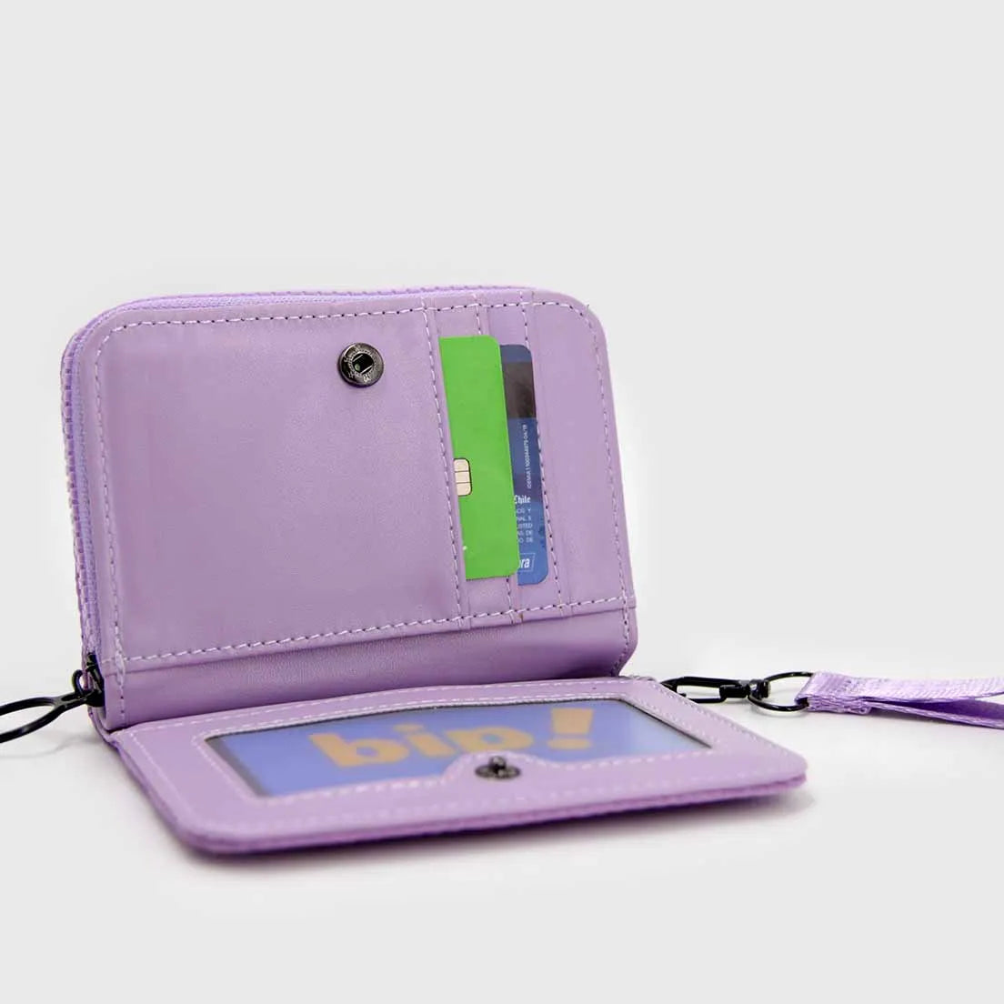 Billetera Monedero Acolchada con Strap Mujer Compacta - W082