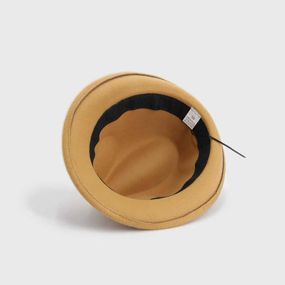 Sombrero Fedora de Fieltro Unisex Estilo Clásico Elegante- HE027