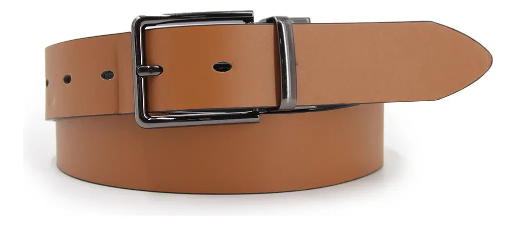 Cinturón Hombre Reversible Hebilla Gun Metal - BC025