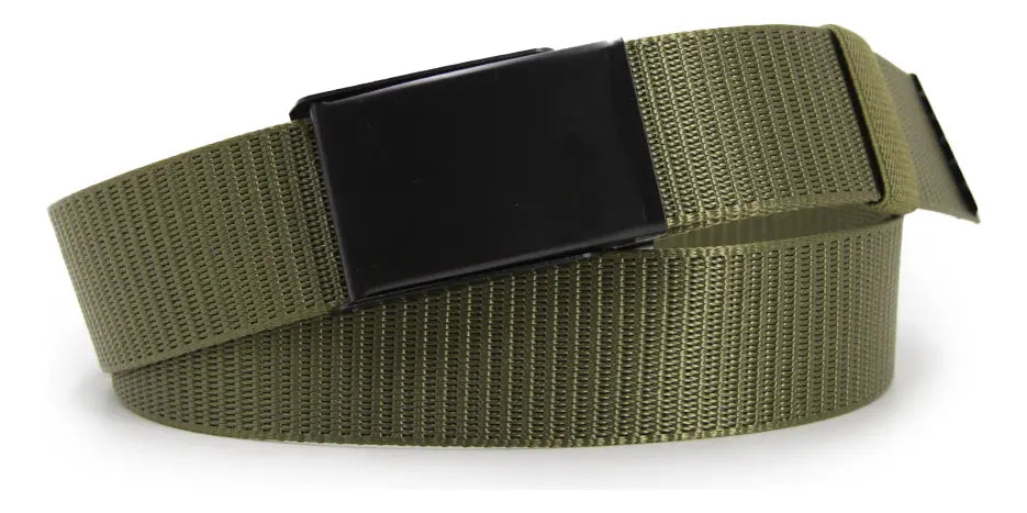 Cinturón Hombre Táctico Hebilla Rectangular Ajustable -BC031