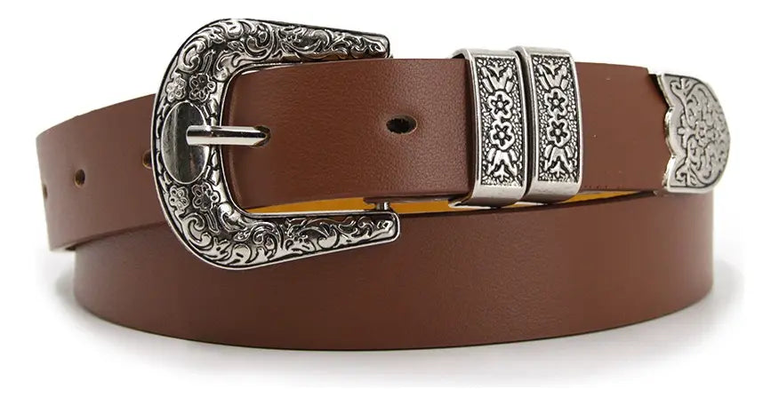 Cinturón Mujer Hebilla Vaquero Doble -B343