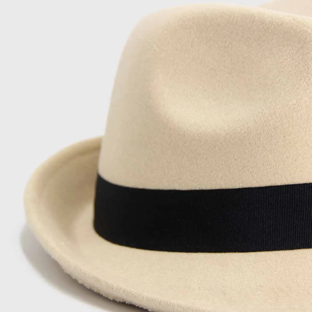Sombrero Fedora de Fieltro Unisex Estilo Clásico Elegante- HE027