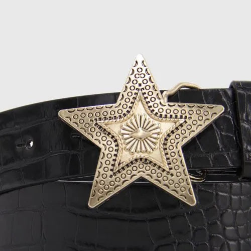 Cinturón Mujer Estrella Hebilla Grande Estilo Urbano - B531