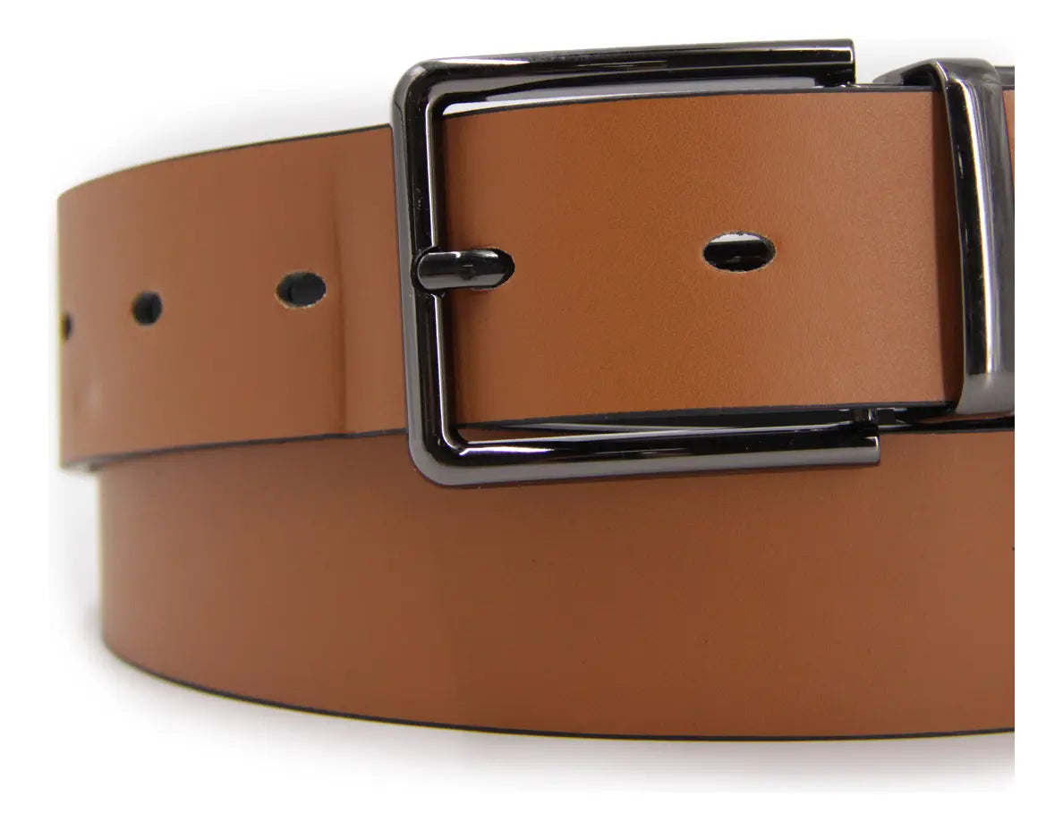 Cinturón Hombre Reversible Hebilla Gun Metal - BC025