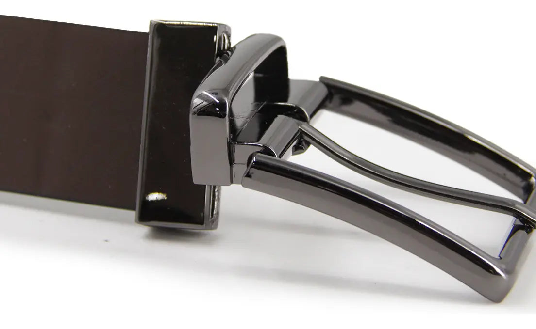 Cinturón Hombre Reversible Hebilla Gun Metal - BC025