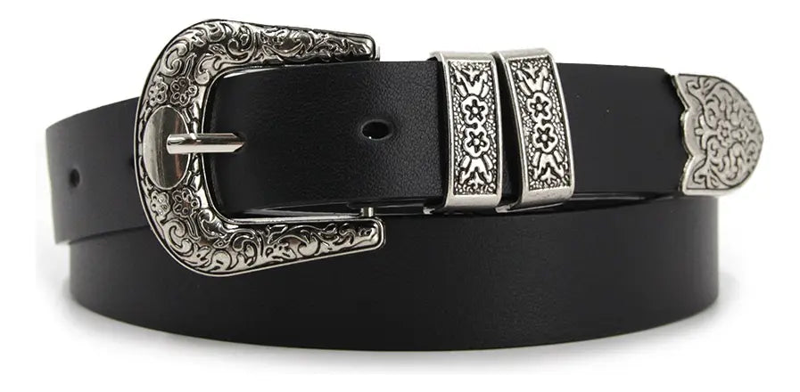 Cinturón Mujer Hebilla Vaquero Doble -B343