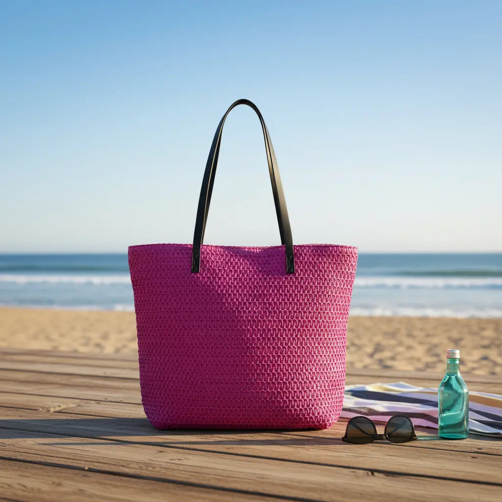 Bolso Playero Rafia -W082B