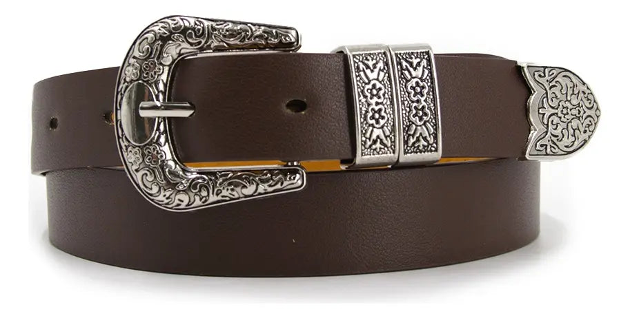 Cinturón Mujer Hebilla Vaquero Doble -B343