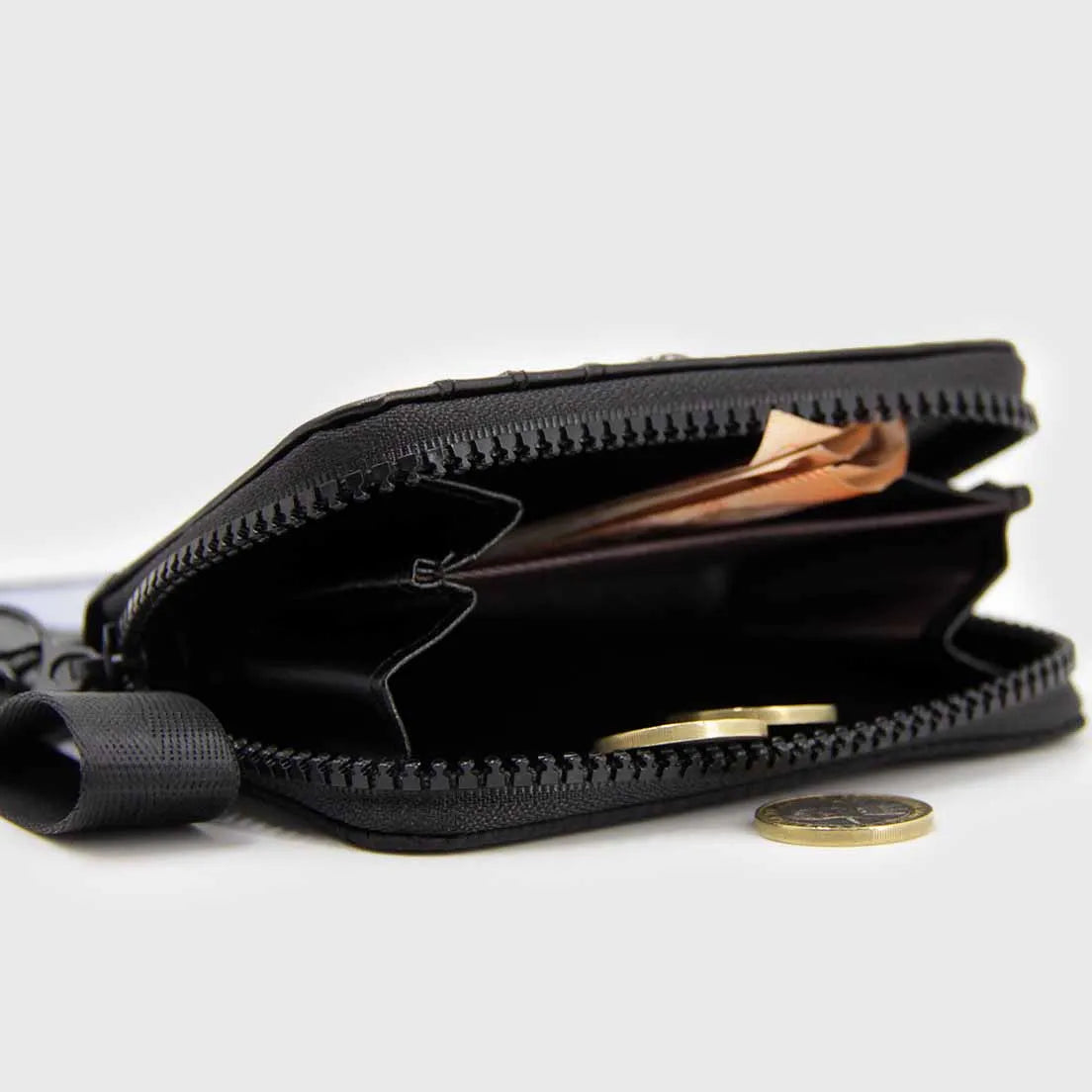 Billetera Monedero Acolchada con Strap Mujer Compacta - W082