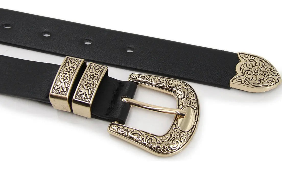 Cinturón Mujer Hebilla Vaquero Doble -B343