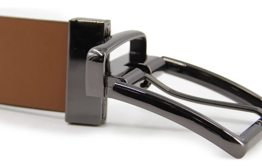 Cinturón Hombre Reversible Hebilla Gun Metal - BC025