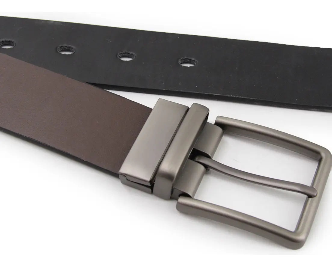 Cinturón Hombre Reversible Hebilla Cepillada- BC026