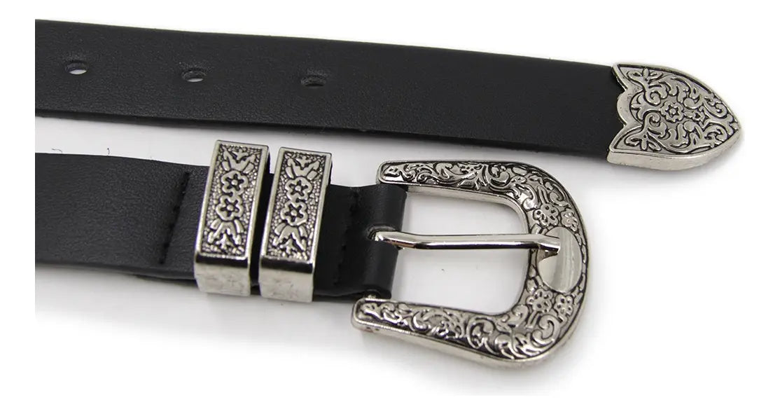 Cinturón Mujer Hebilla Vaquero Doble -B343