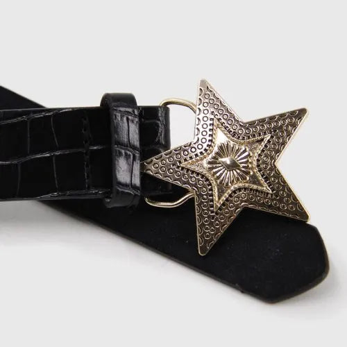 Cinturón Mujer Estrella Hebilla Grande Estilo Urbano - B531