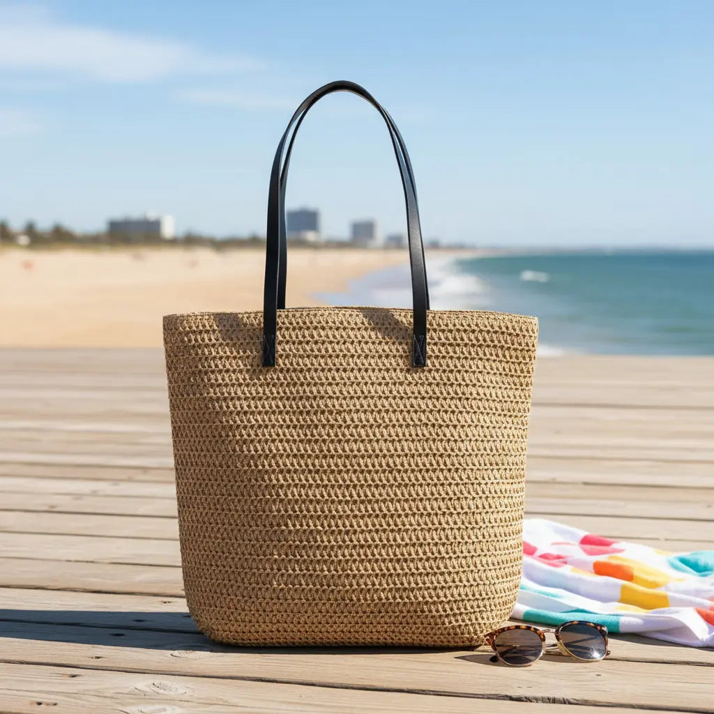 Bolso Playero Rafia -W082B