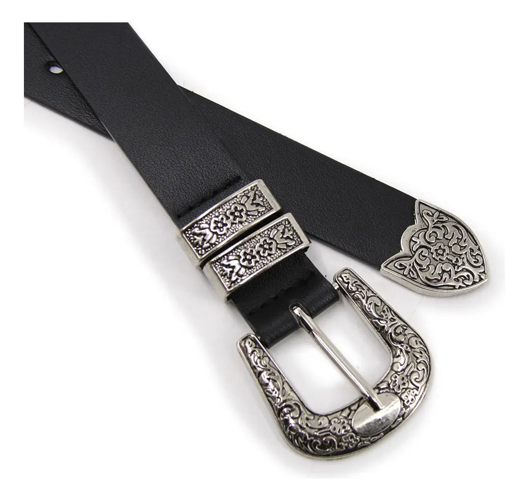 Cinturón Mujer Hebilla Vaquero Doble -B343