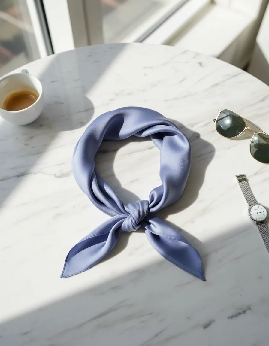 Pañuelo Tipo Seda 70x70 Liso Elegante -SS256