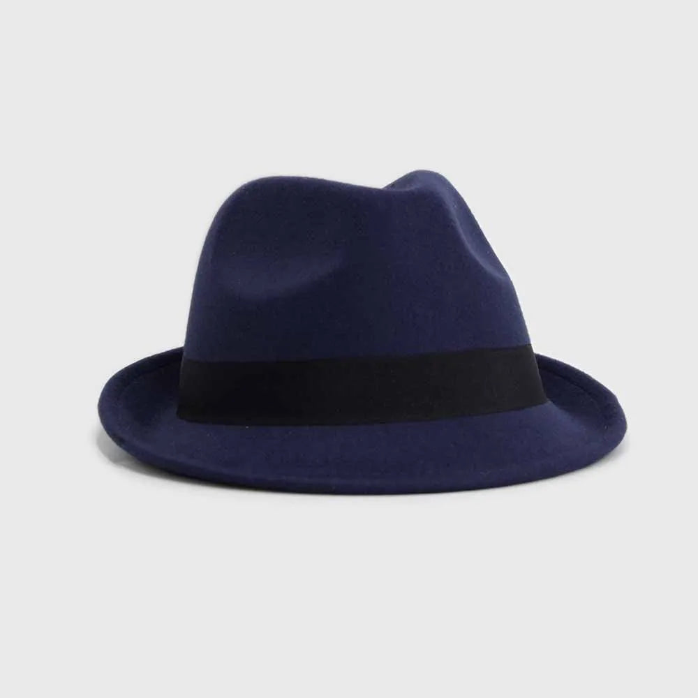 Sombrero Fedora de Fieltro Unisex Estilo Clásico Elegante- HE027