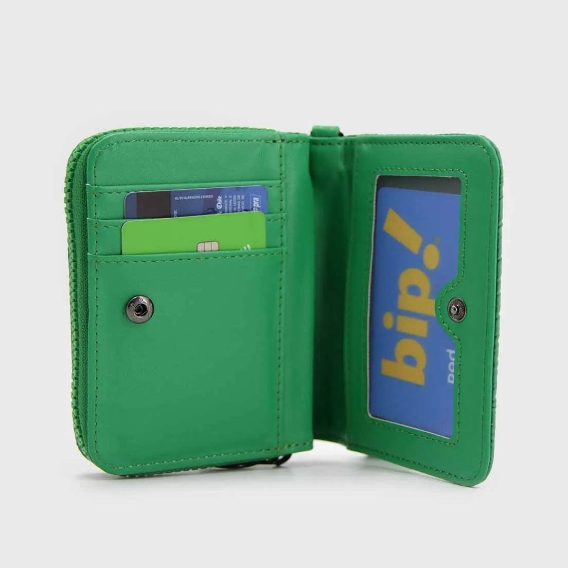 Billetera Monedero Acolchada con Strap Mujer Compacta - W082