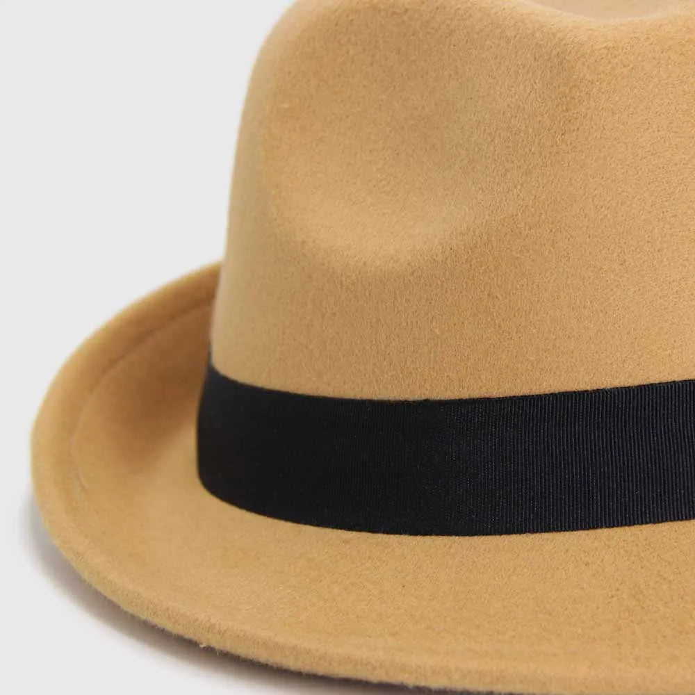 Sombrero Fedora de Fieltro Unisex Estilo Clásico Elegante- HE027