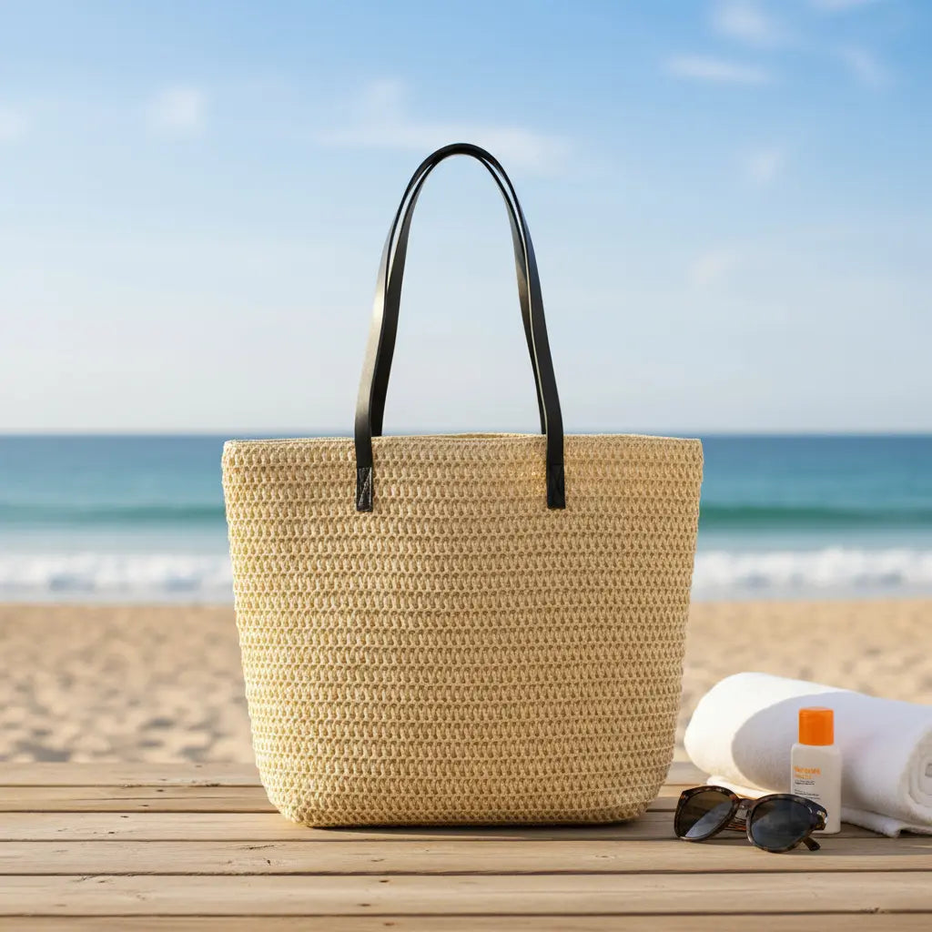 Bolso Playero Rafia -W082B