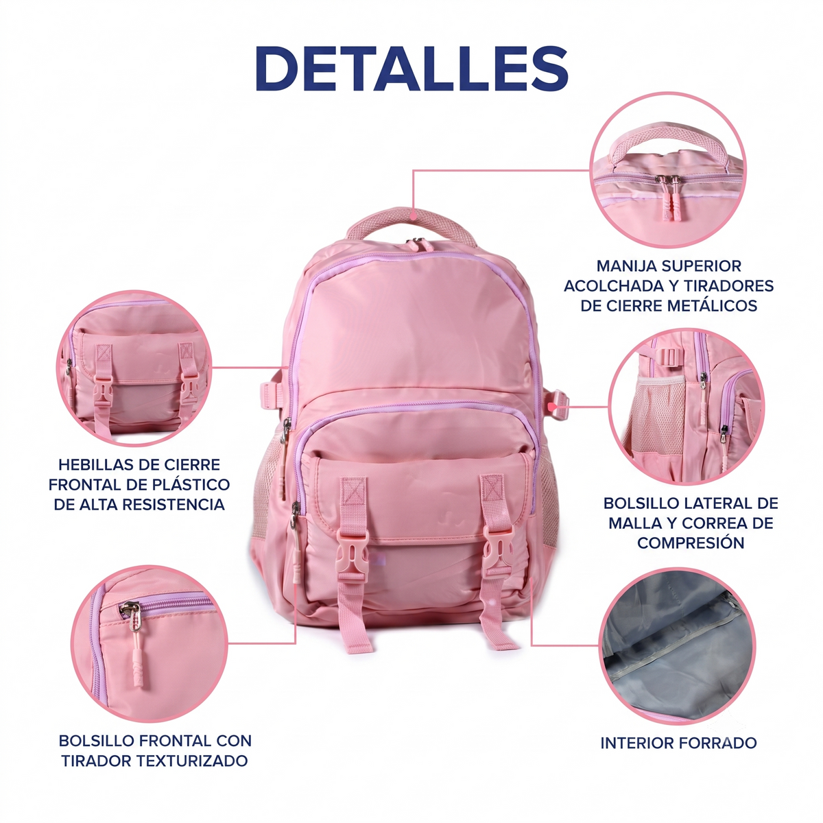 Mochila Semi Acolchada 27 L Porta Notebook 8385