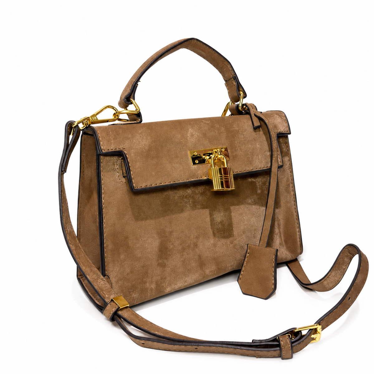 Cartera Bandolera Agamuzada Mujer Asa Superior Ajustable JJ1222