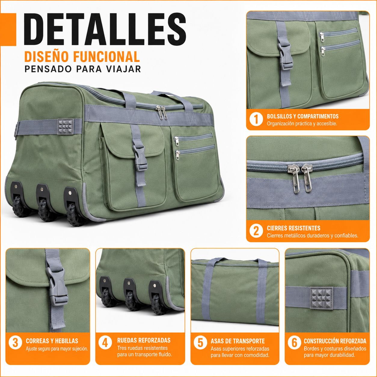 Bolso con Ruedas 90L Grande 1109B