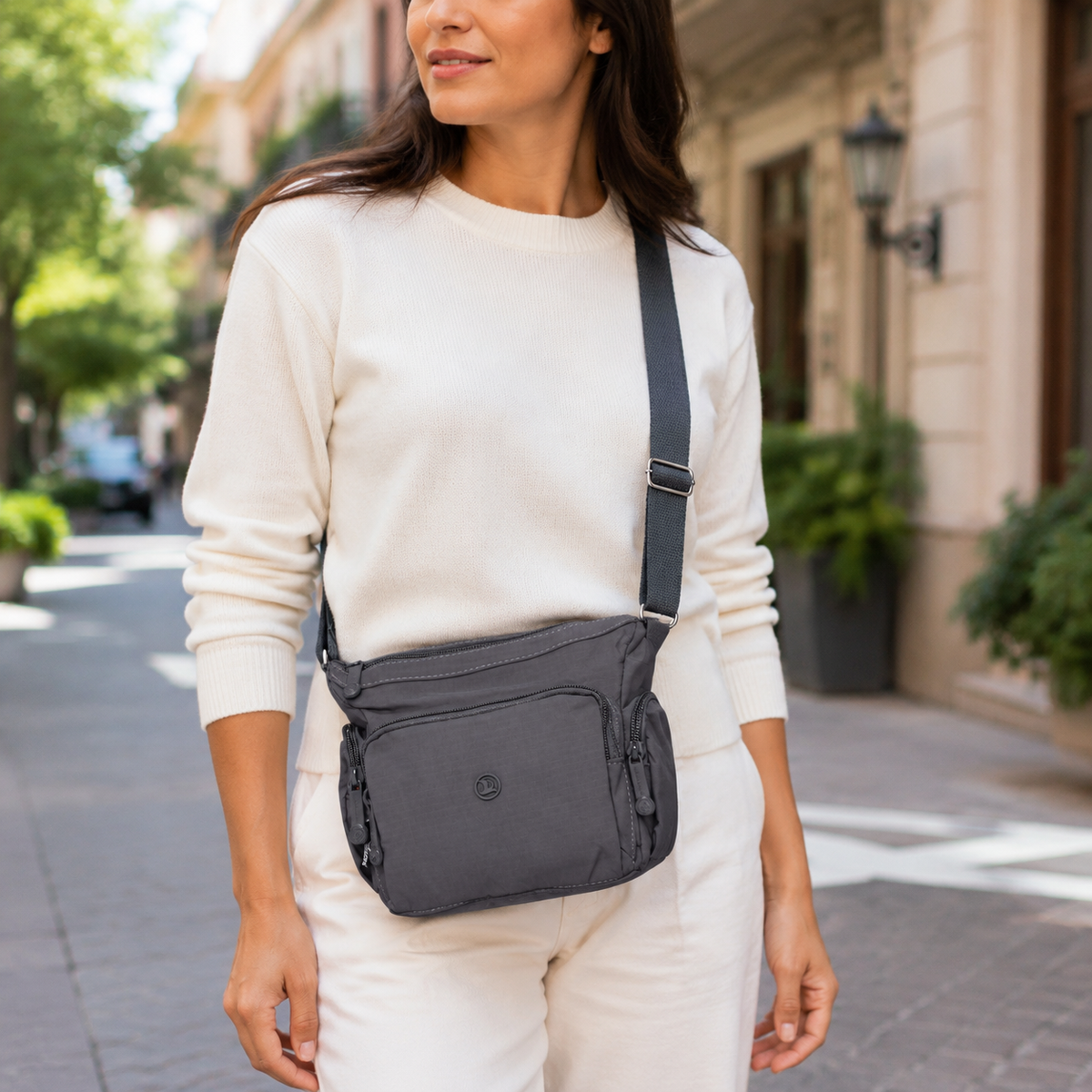 Bolso Morral Mujer Bandolera con Múltiples Bolsillos Casual - JJ176