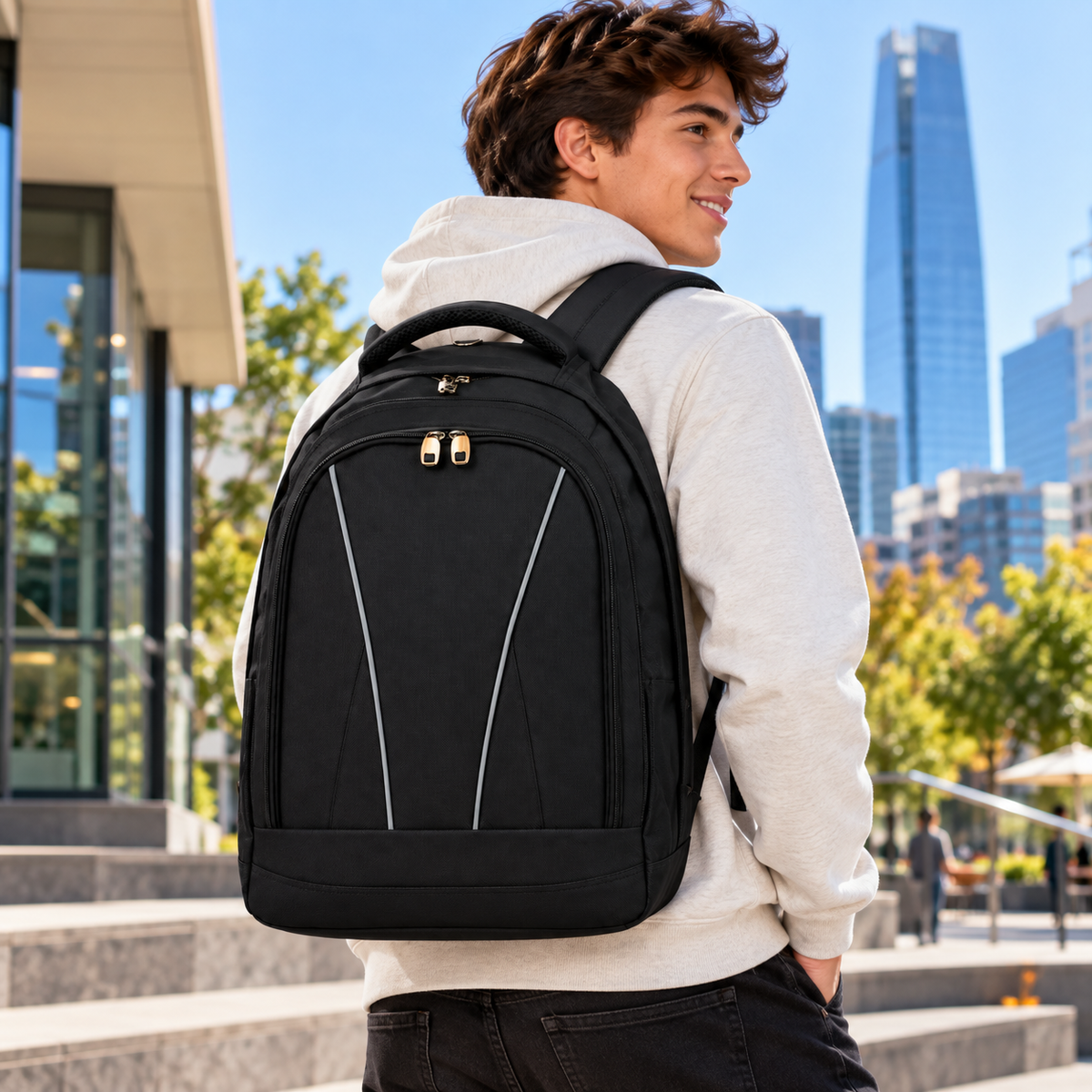Mochila Semi Acolchada 25 L Porta Notebook 3844