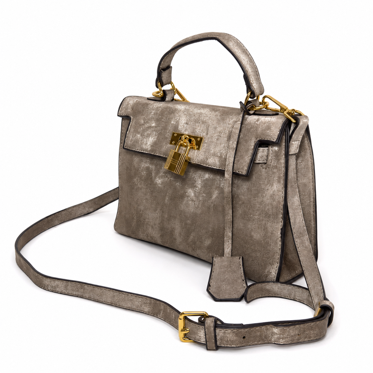 Cartera Bandolera Agamuzada Mujer Asa Superior Ajustable JJ1222