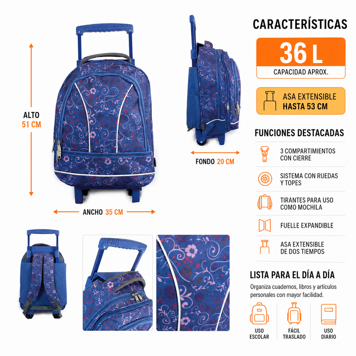 Mochila con Ruedas 108A