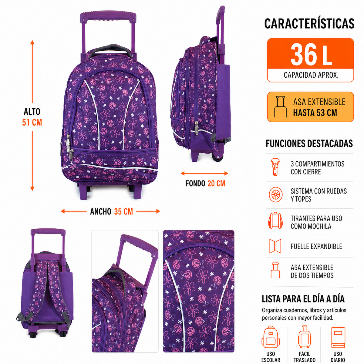 Mochila con Ruedas 108A