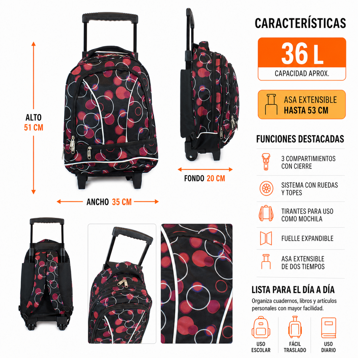 Mochila con Ruedas 108A
