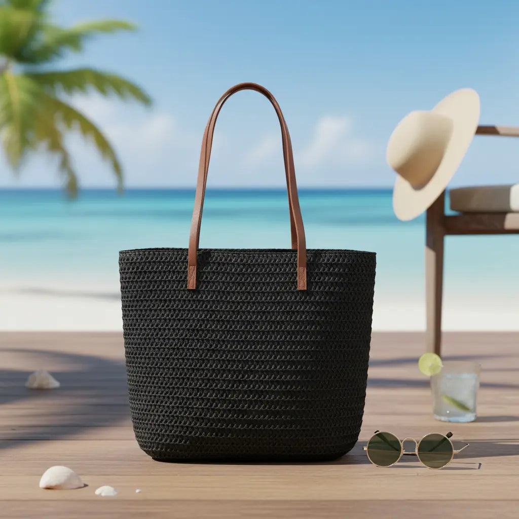 Bolso Playero Rafia -W082B