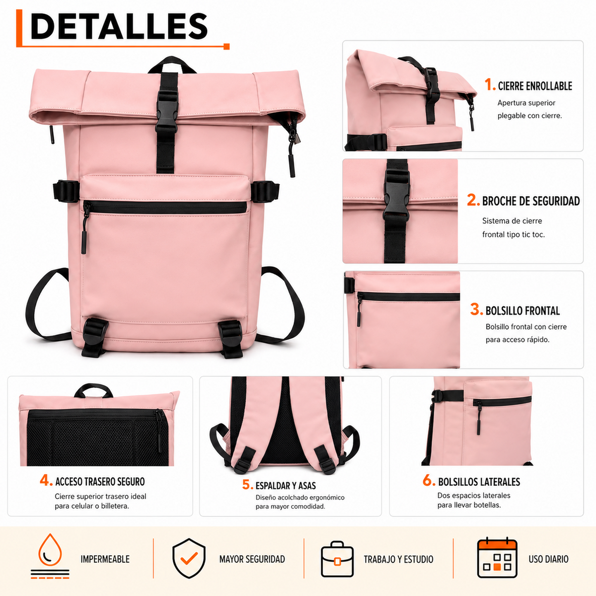 Mochila WaterProof jj9053 25L