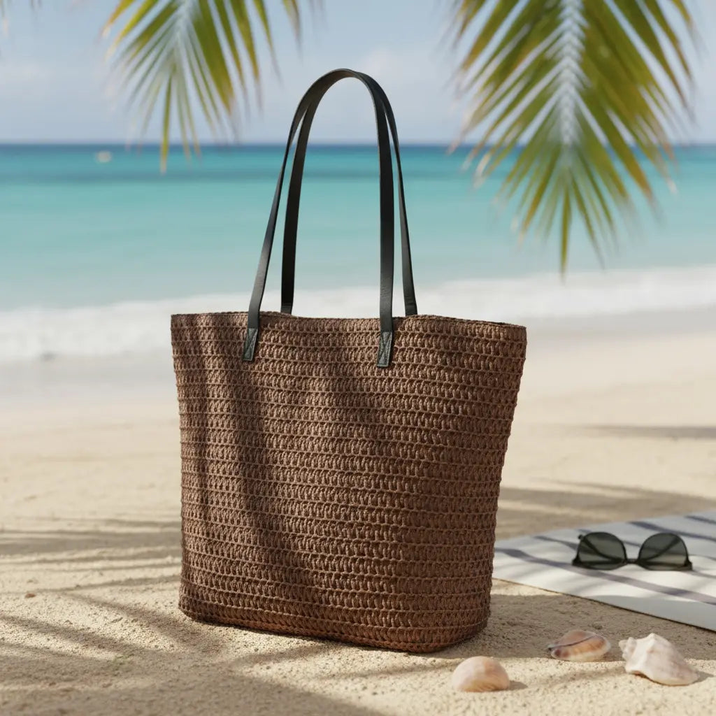 Bolso Playero Rafia -W082B